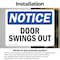 Signmission Door Swings Out, 10 in W x Rectangle, Vinyl Decal OS-2PACK-NS-D-710-L-11523 - alternate 4
